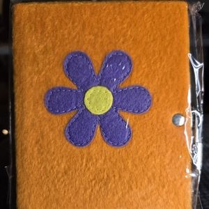 Locked Plush Flower Diary 70 pages 41/2" x 5/8" x 57/8"